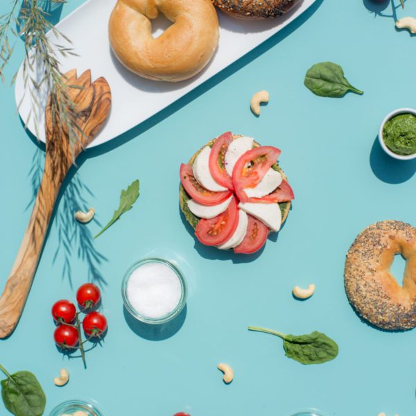 Vegan-Caprese Bagel Vegan-Caprese Bagel